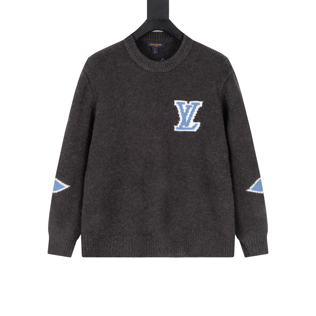 Louis Vuitton Wool Blend Sweater with Clover Logo and Monogram Details