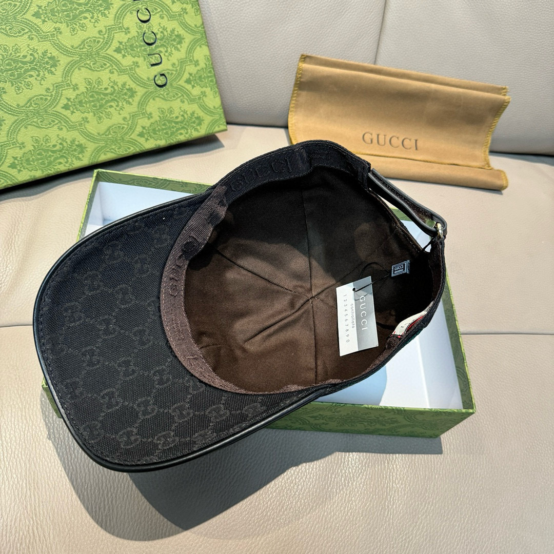 
配盒子布袋，Gucci(古奇)原单棒球帽，烫金双G，11开模订制，最高版本，原版帆布料+头层牛皮，纯棉