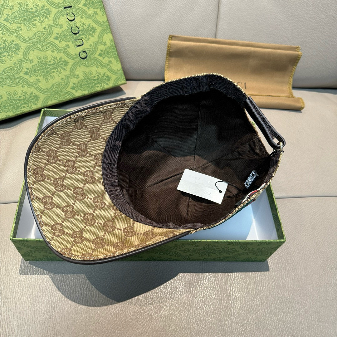 
配盒子布袋，Gucci(古奇)原单棒球帽，烫金双G，11开模订制，最高版本，原版帆布料+头层牛皮，纯棉