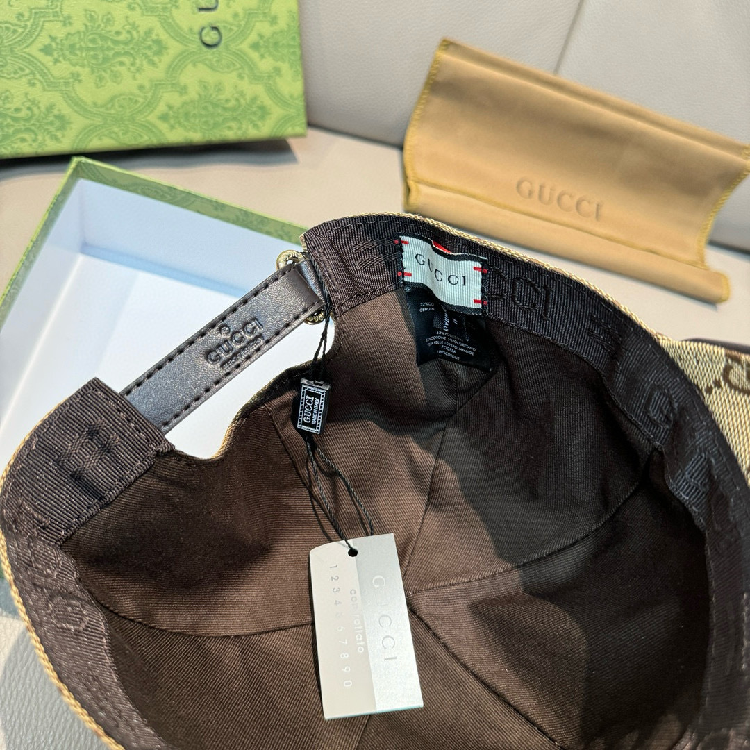 
配盒子布袋，Gucci(古奇)原单棒球帽，烫金双G，11开模订制，最高版本，原版帆布料+头层牛皮，纯棉