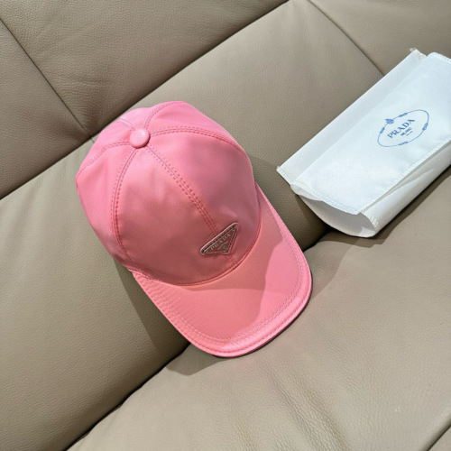 Prada Classic Baseball Cap with Triangle Logo, Adjustable Fit, Light Pink 1 Prada Classic Baseball Cap with Triangle Logo, Adjustable Fit, Light Pink