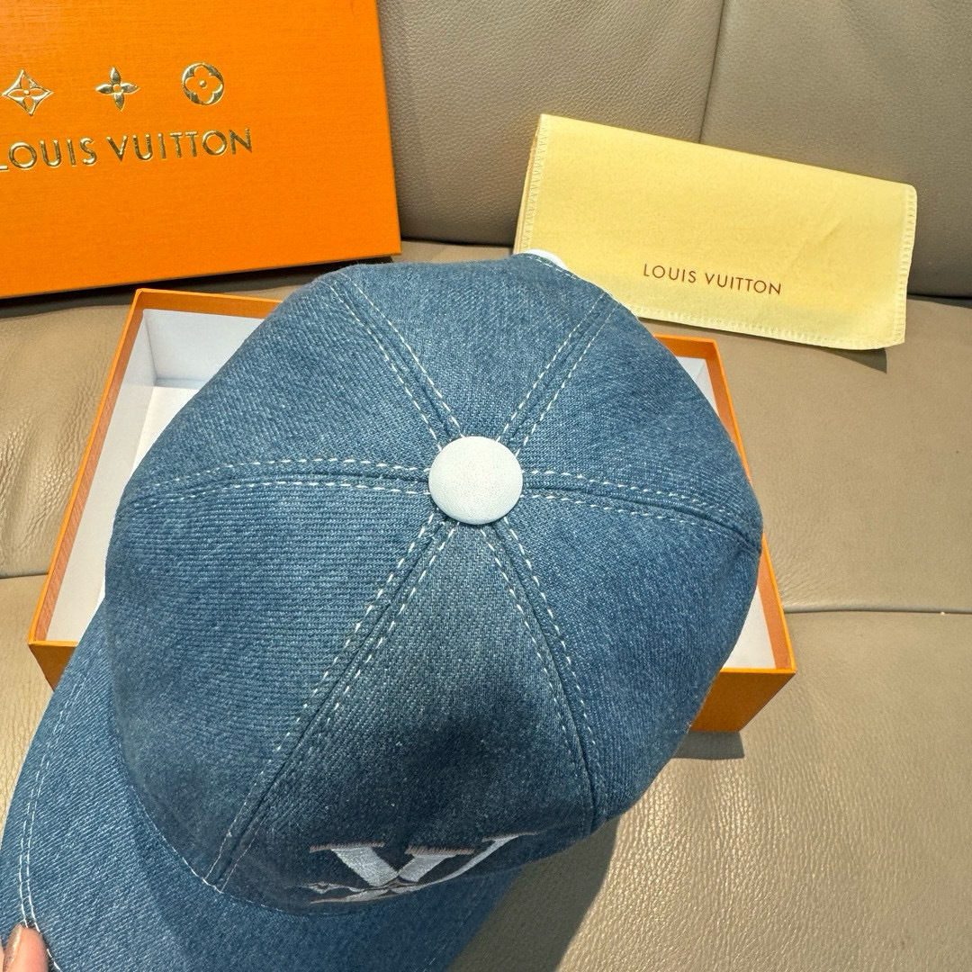 Louis Vuitton Denim Baseball Cap with Embroidered Logo, Adjustable Fit 6 cmp i1747831363012 1917 0 4