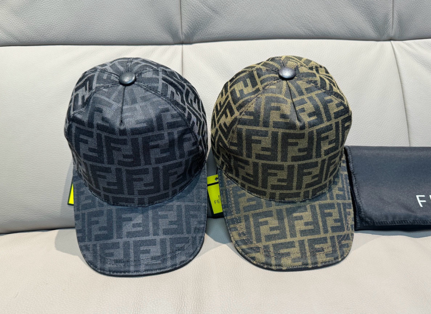 Fendi Baseball Cap with FF Jacquard and Leather Trim - Adjustable Fit 10 cmp i1748258218911 2157 0 8