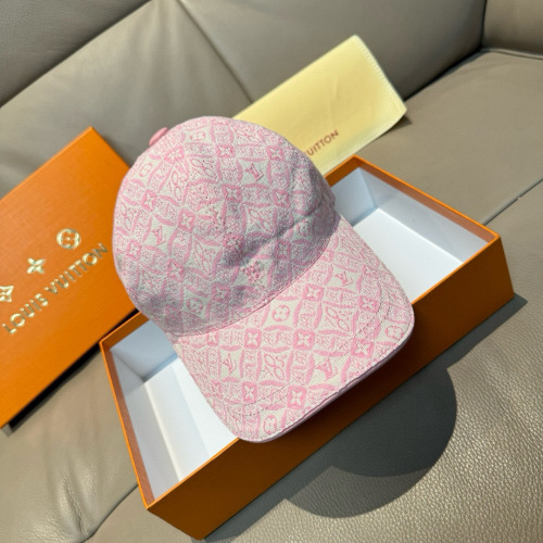 Louis Vuitton Gorra de Béisbol Jacquard Rosa con Ajuste Personalizable 1 Louis Vuitton Gorra de Béisbol Jacquard Rosa con Ajuste Personalizable