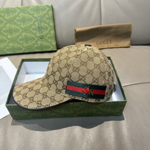 Gucci Classic Baseball Cap with Floral Webbing - Adjustable Fit, Breathable