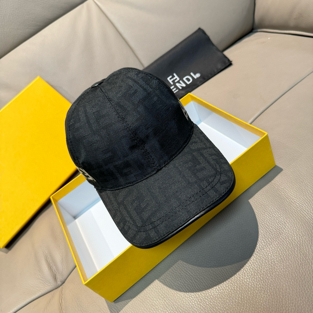 [Fendi Hats]Match box cloth bag Fendi Fendi new original baseball cap Double F