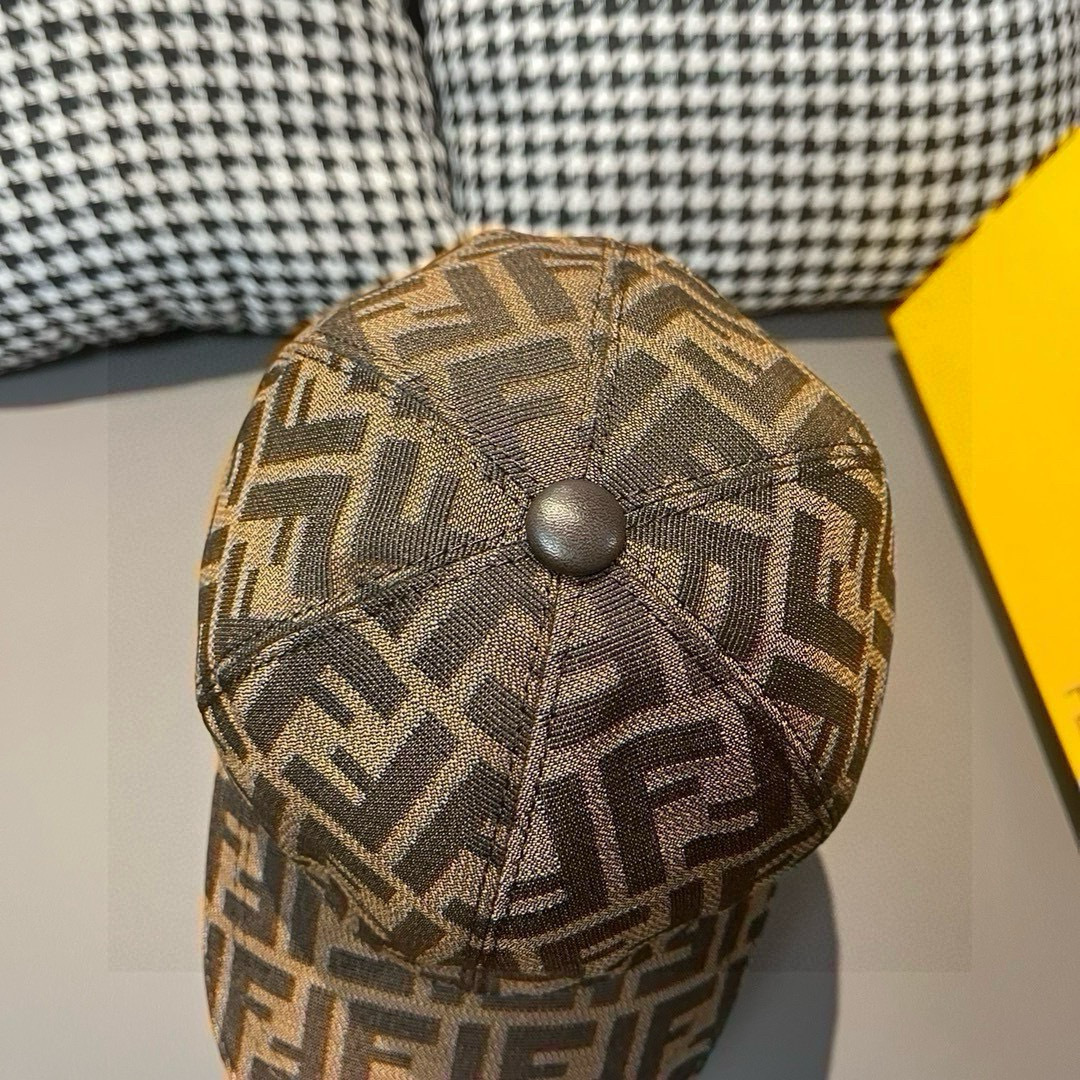 
配盒子布袋，Fendi（芬迪）新款原单棒球帽， 双F提花，专柜热卖款，复古双F提花口碑极佳，11开模订