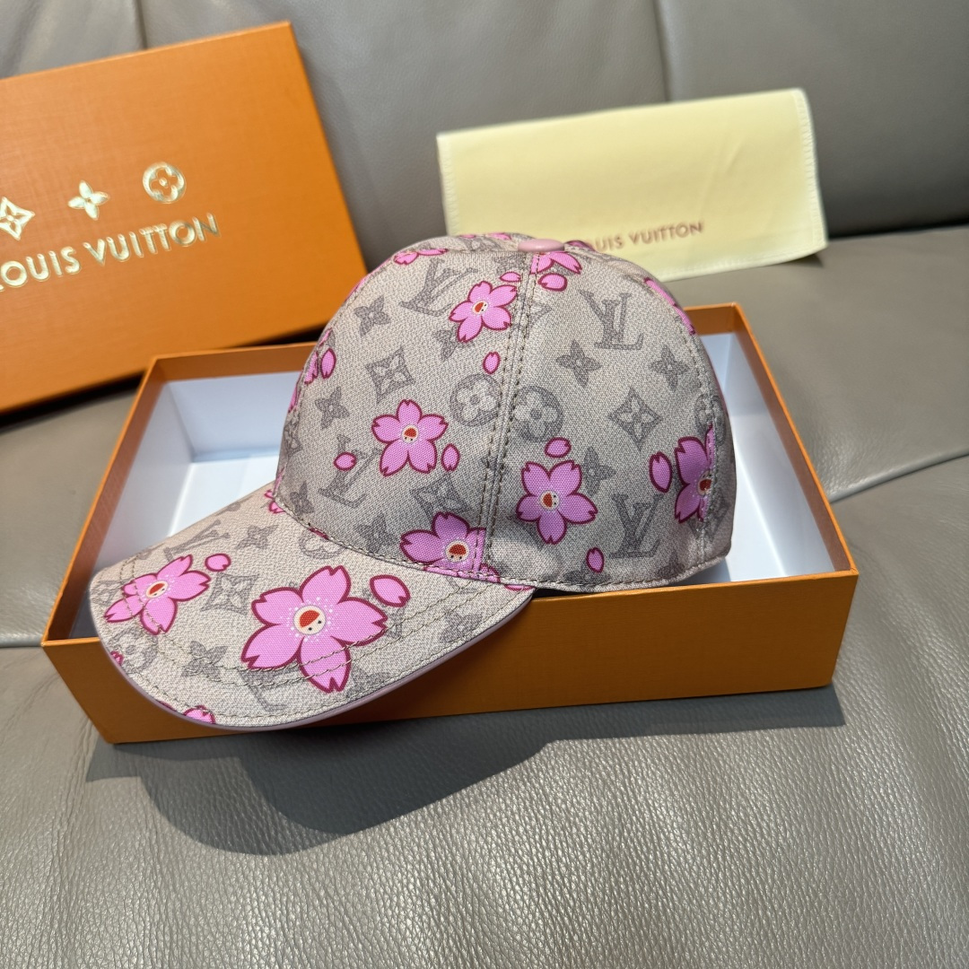 
LV x TM MONOGRAM CHERRY BLOSSOM 印花棒球帽出货啦