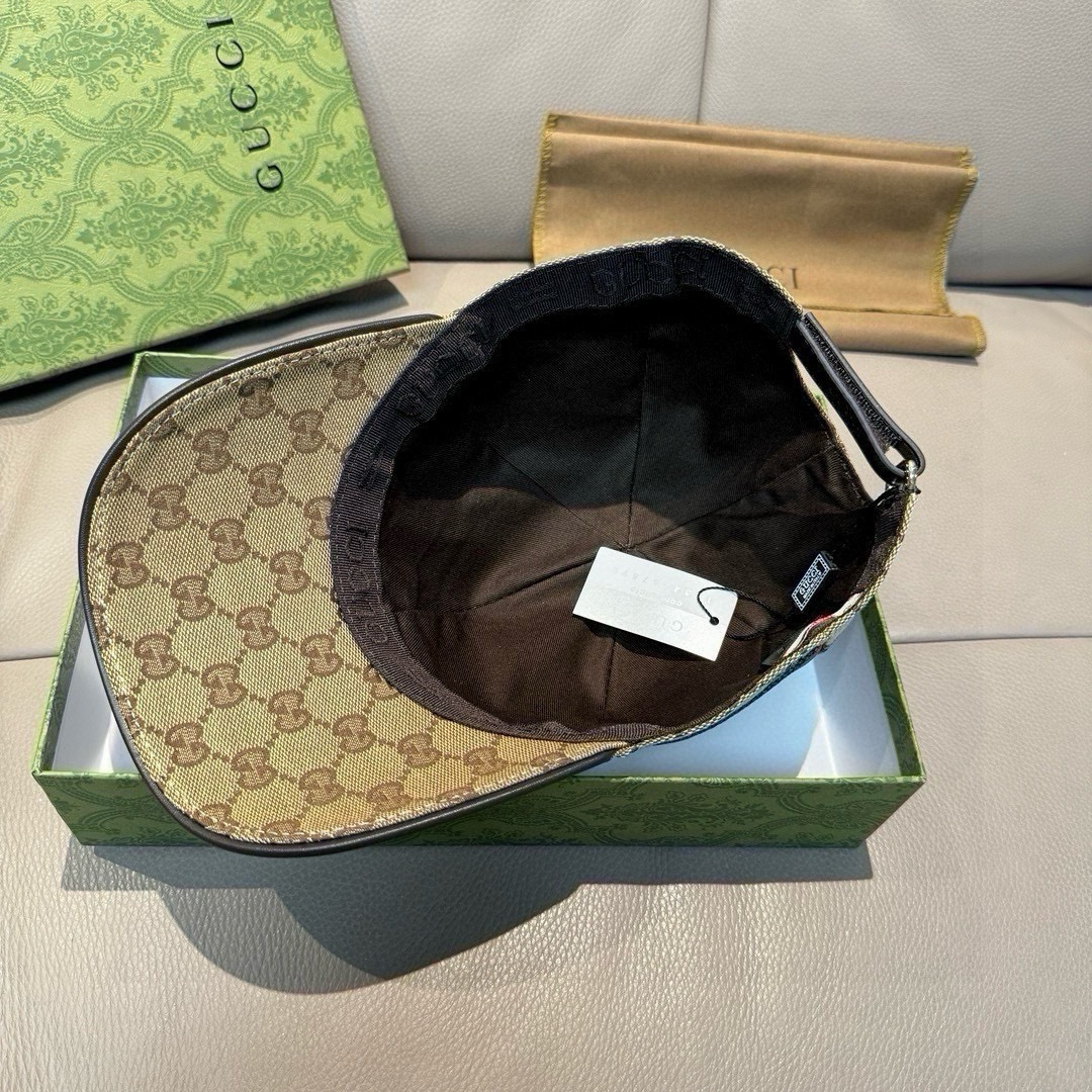 
配盒子布袋，Gucci(古奇)原单棒球帽，烫金双G，11开模订制，最高版本，原版帆布料+头层牛皮，纯棉