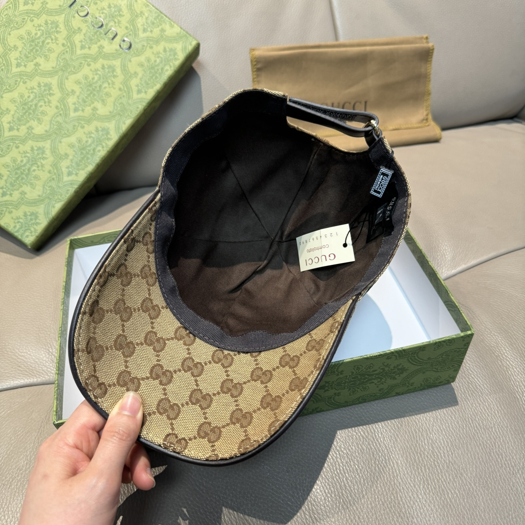 
配盒子布袋，Gucci(古奇)新款原单棒球帽， 虎头织带，11开模订制，重工刺绣，细节可媲美专柜，原版