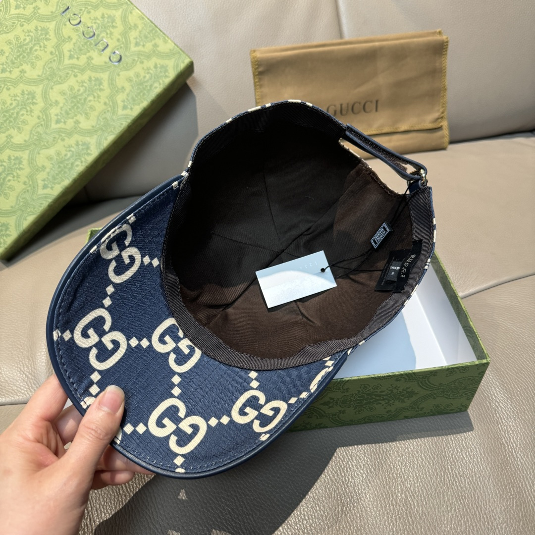 官网新款出货配包装布袋，Gucci古奇最新款原单棒球帽， 大双G，专柜1:1开模订制，完美对花，原版帆布
