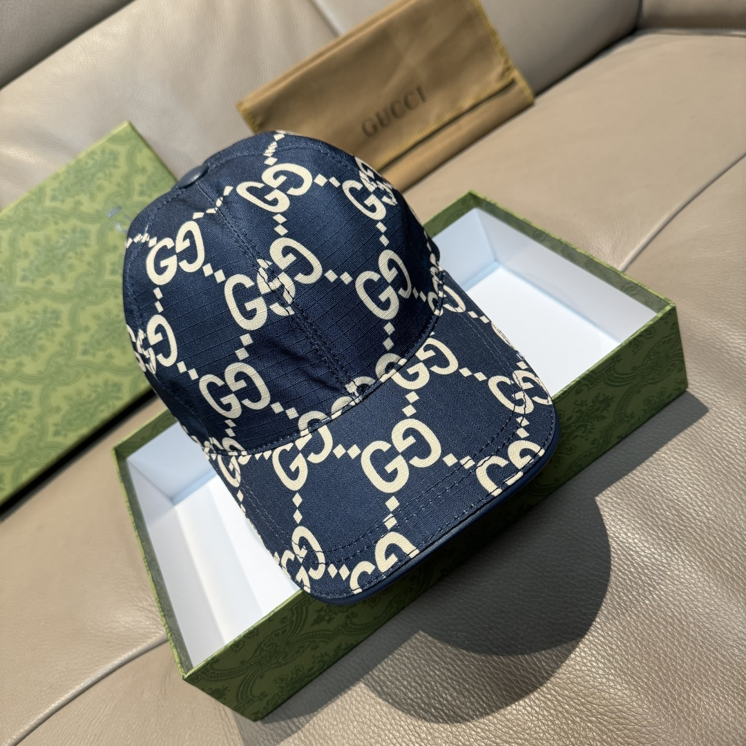 官网新款出货配包装布袋，Gucci古奇最新款原单棒球帽， 大双G，专柜1:1开模订制，完美对花，原版帆布