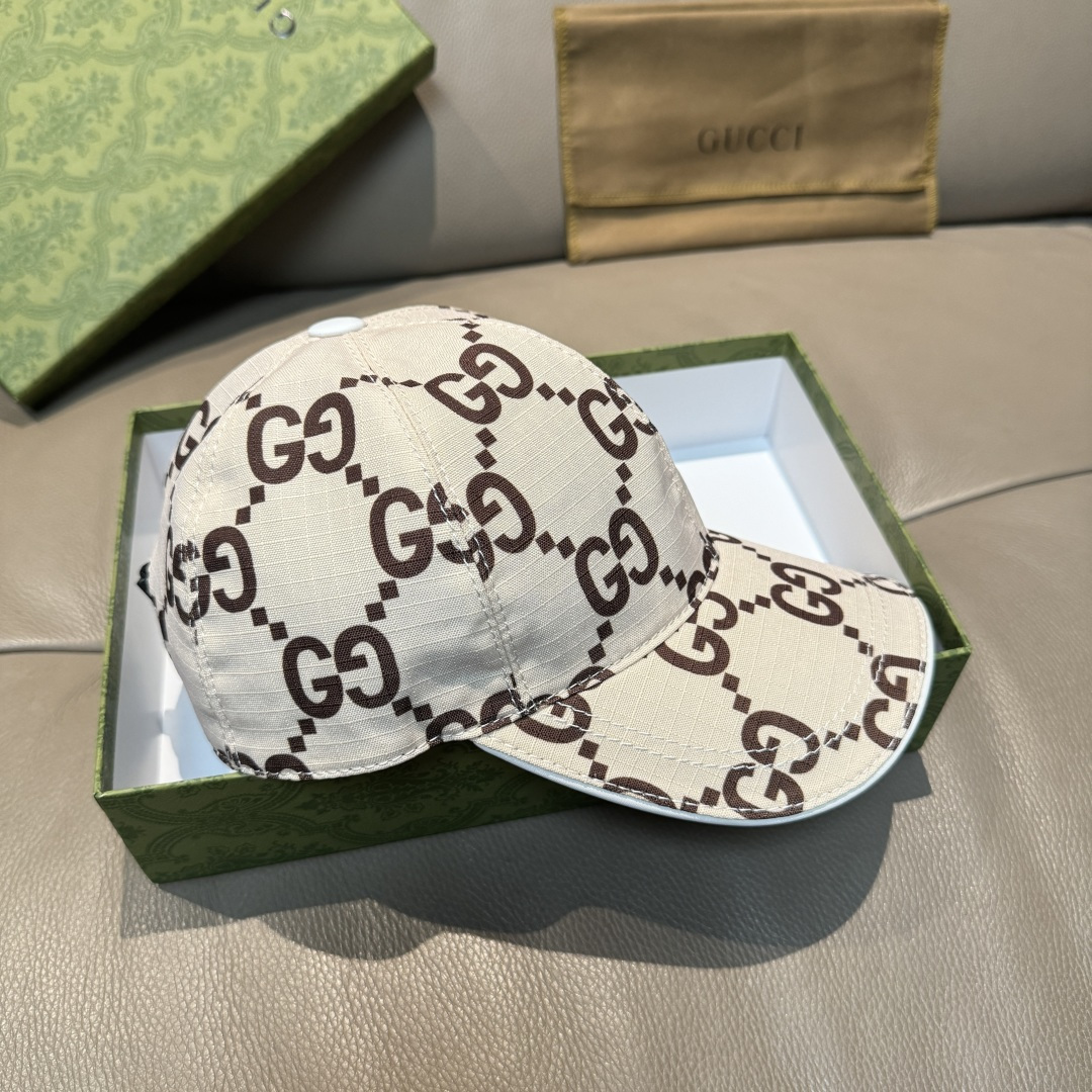 官网新款出货配包装布袋，Gucci古奇最新款原单棒球帽， 大双G，专柜1:1开模订制，完美对花，原版帆布