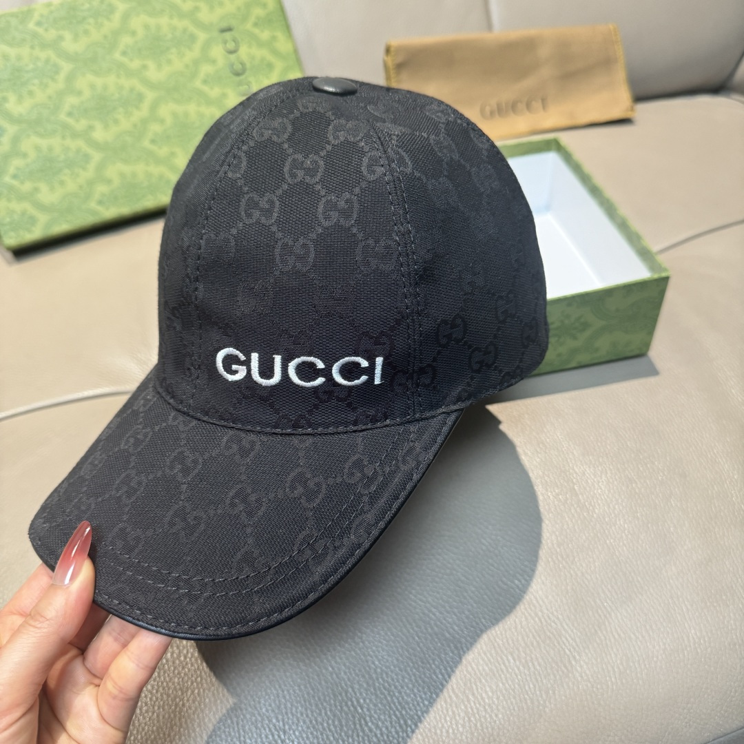新款出货！配盒子布袋，Gucci(古奇)最新款原单棒球帽，Gucci小刺绣，专柜1:1开模订制，最高版本