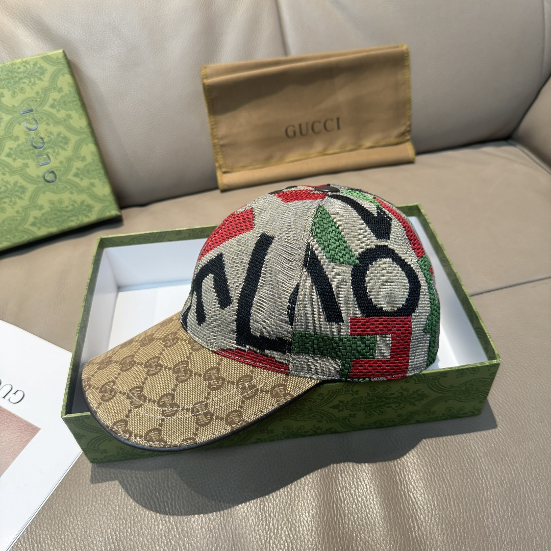 古奇2025新款配盒子布袋，Gucci(古奇)新款原单棒球帽😍涂鸦艺术棒球帽😍专柜1:1开模订制，最高版