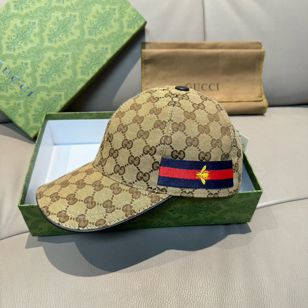 万年经典款出货！配盒子布袋，Gucci(古奇)经典原单棒球帽，蜜蜂织带，专柜1:1开模订制，最高版本，原