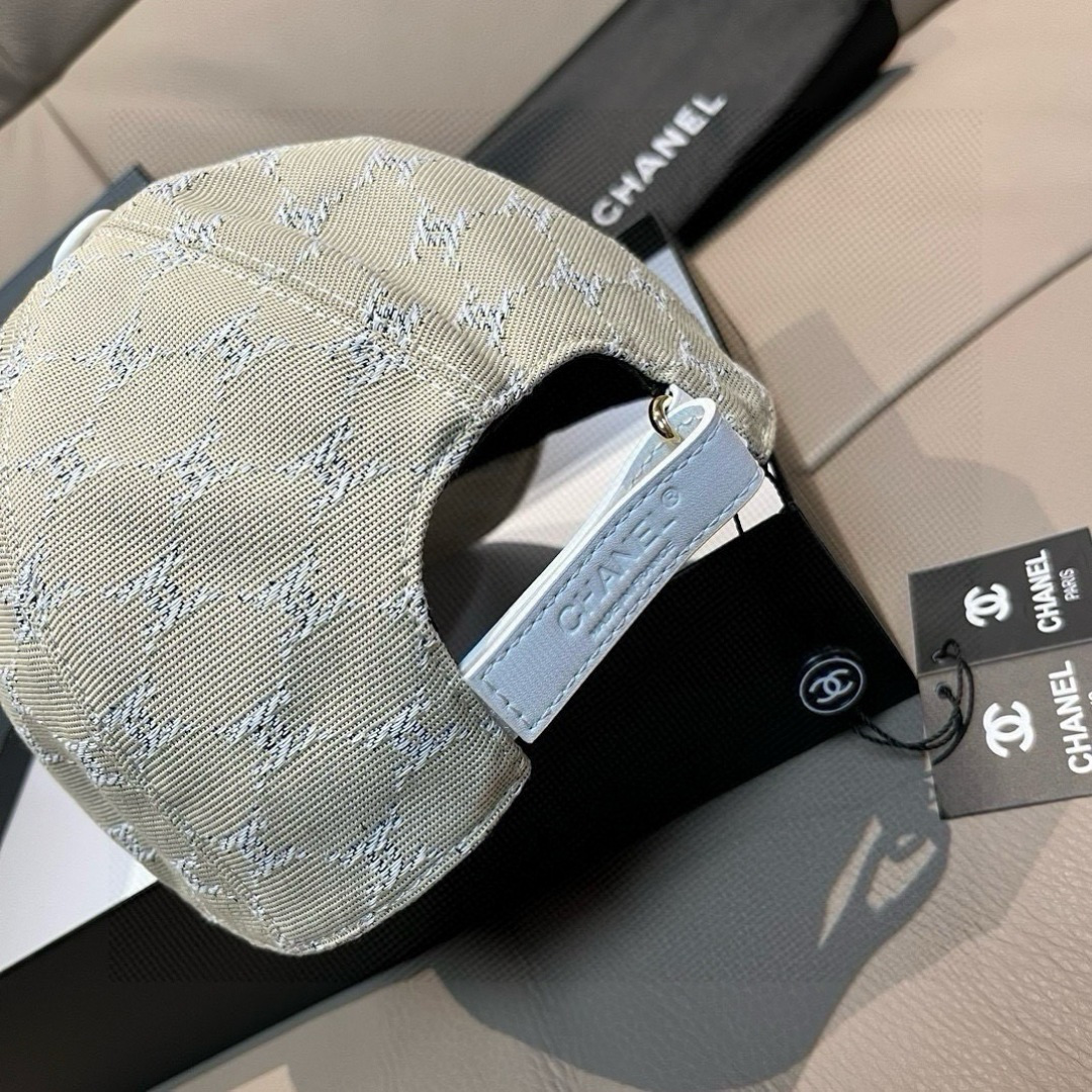 新款出货！配盒子布袋，Chanel(香奈儿)新款原单棒球帽， 小双C提花，专柜1:1开模订制，原版帆布料