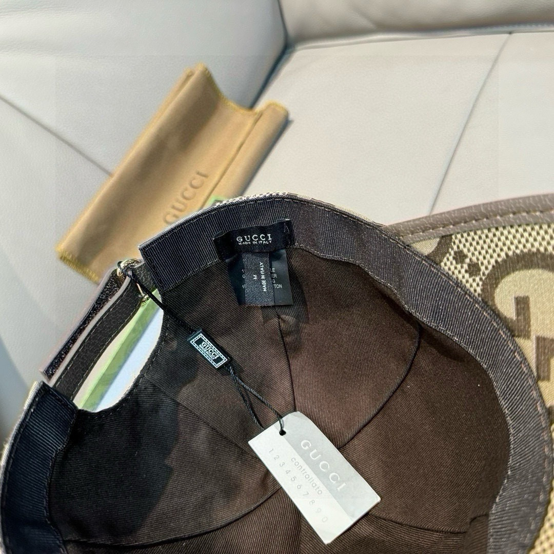 配包装布袋，Gucci古奇新款原单棒球帽， 大双G，专柜1:1开模订制，原版帆布面料+头层牛皮，轻盈透气