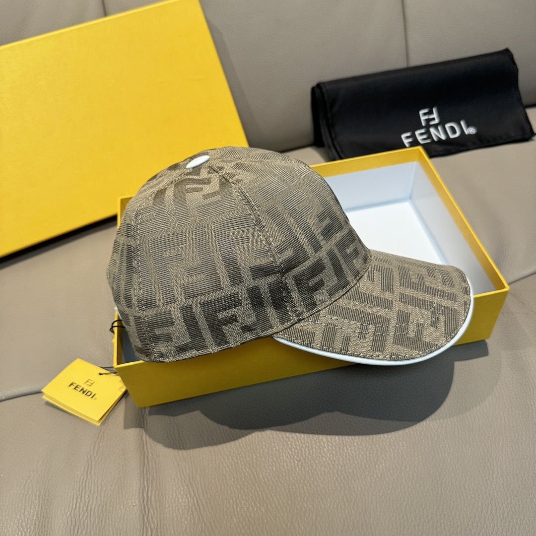 配盒子布袋，Fendi（芬迪）新款原单棒球帽， 双F提花，专柜常年热卖款，口碑极佳，1:1开模订制，原版