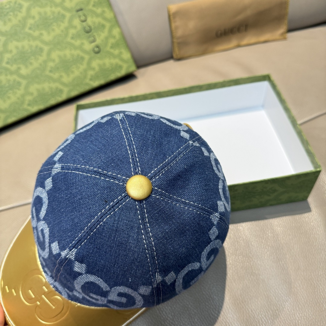 配盒子布袋，Gucci(古奇)新款原单棒球帽， 大双G拼皮，专柜热卖款，1:1开模订制，原版帆布料+头层