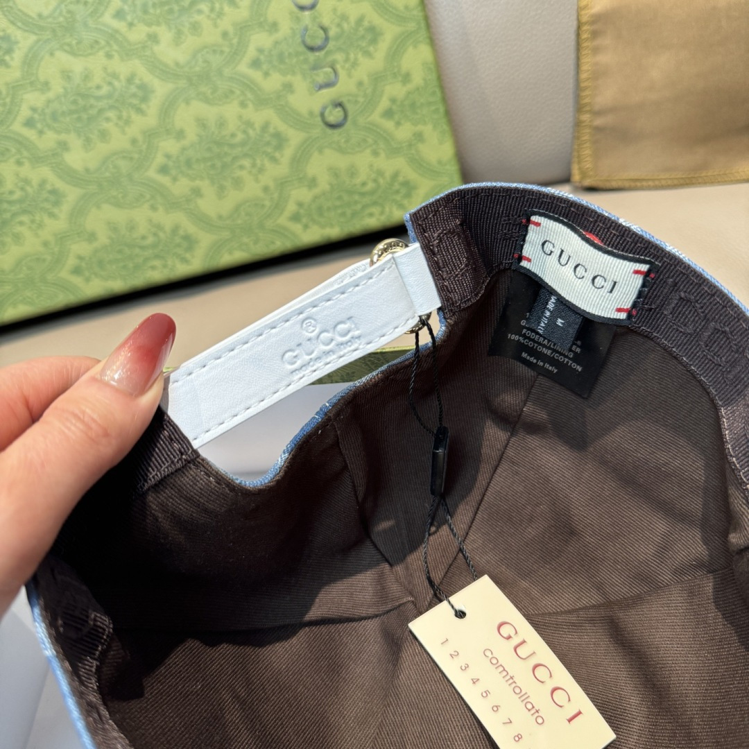 配盒子布袋，Gucci(古奇)新款原单棒球帽， 大双G拼皮，专柜热卖款，1:1开模订制，原版帆布料+头层