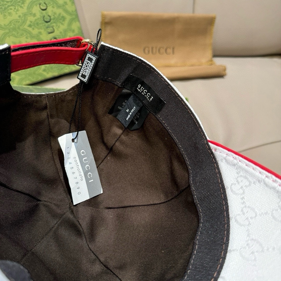 配盒子布袋，Gucci(古奇)经典原单棒球帽， 五星织带，1:1开模订制，原版帆布料+头层牛皮，代购热门