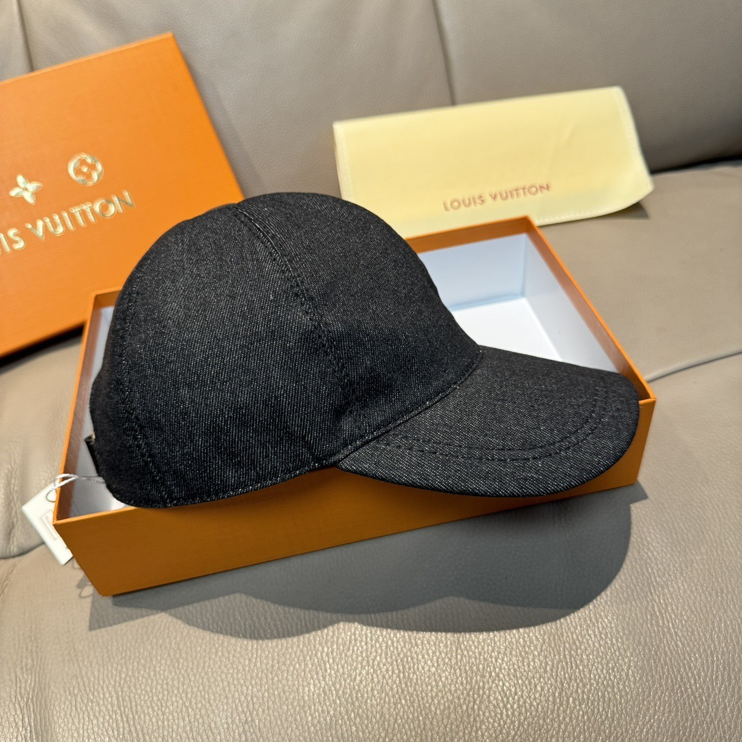 配盒子布袋，LV(路易威登)新款原单棒球帽，LV刺绣，专柜1:1开模订制，原版帆布面料+头层牛皮，精细刺