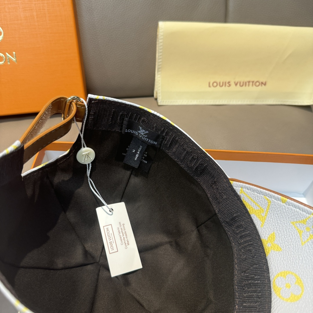配包装布袋，LV路易威登经典原单棒球帽，经典老花，1:1开模订制，原版专柜PU皮革+头层牛皮包边，长年爆