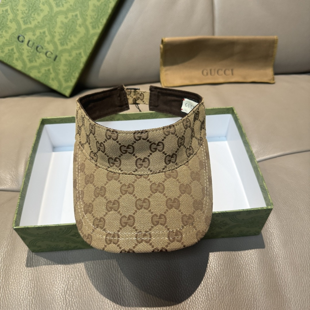 原单版本出货！配盒子布袋，Gucci(古奇)最新原单宽版织带空顶帽。专柜1:1开模订制，最高版本，原版帆