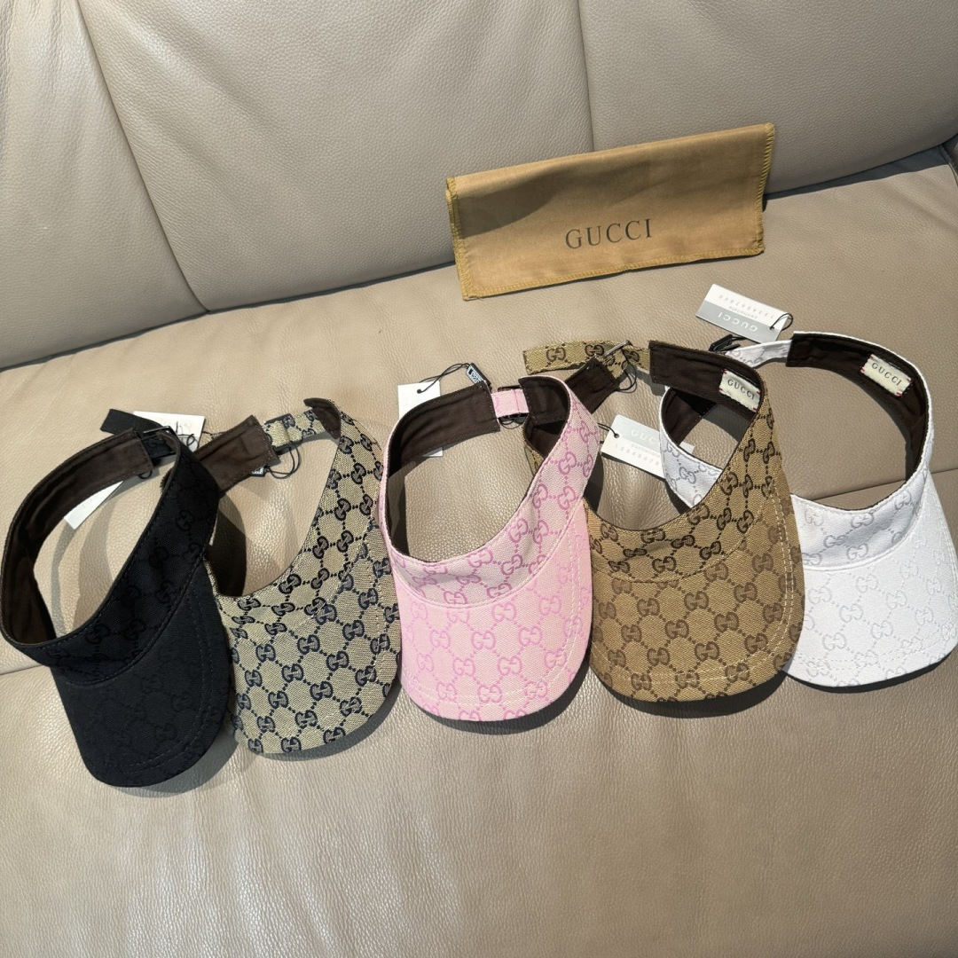 原单版本出货！配盒子布袋，Gucci(古奇)最新原单宽版织带空顶帽。专柜1:1开模订制，最高版本，原版帆