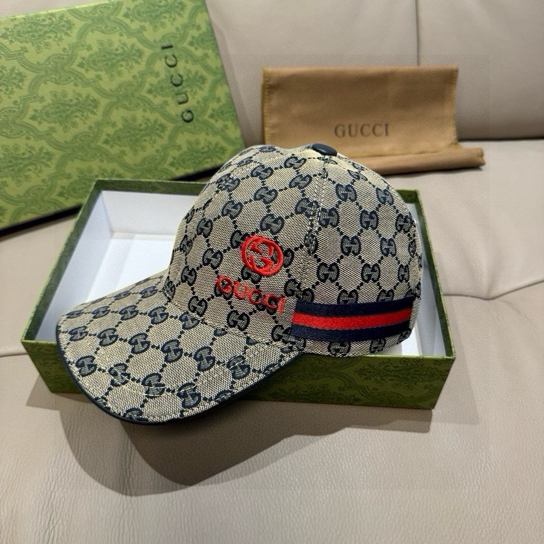 万年经典款出货！配盒子布袋，Gucci(古奇)经典原单棒球帽😍😍gucci小刺绣，专柜1:1开模订制，最