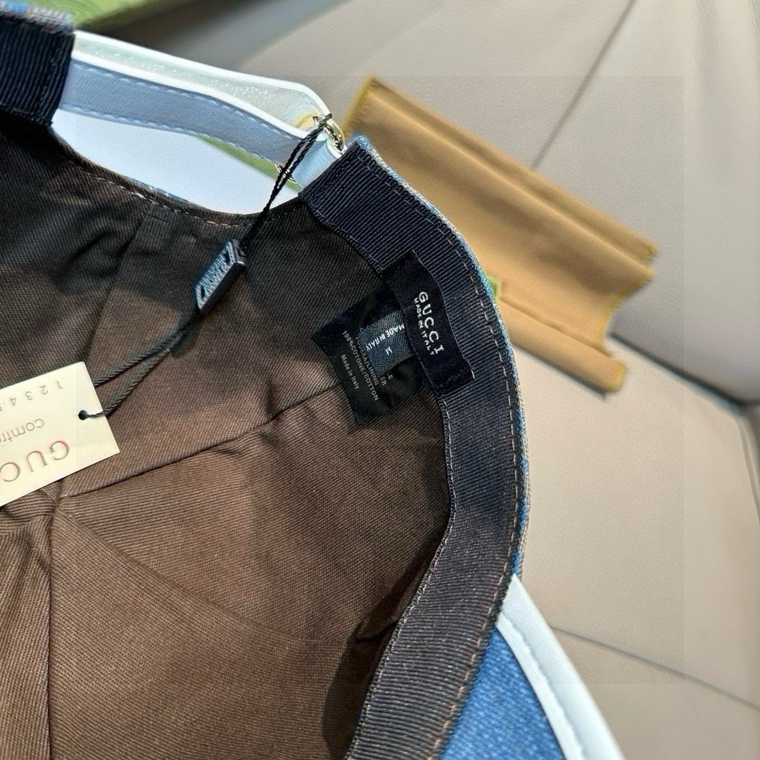 配包装布袋，Gucci古奇新款原单棒球帽， 大双G，专柜1:1开模订制，完美对花，原版帆布面料+头层牛皮