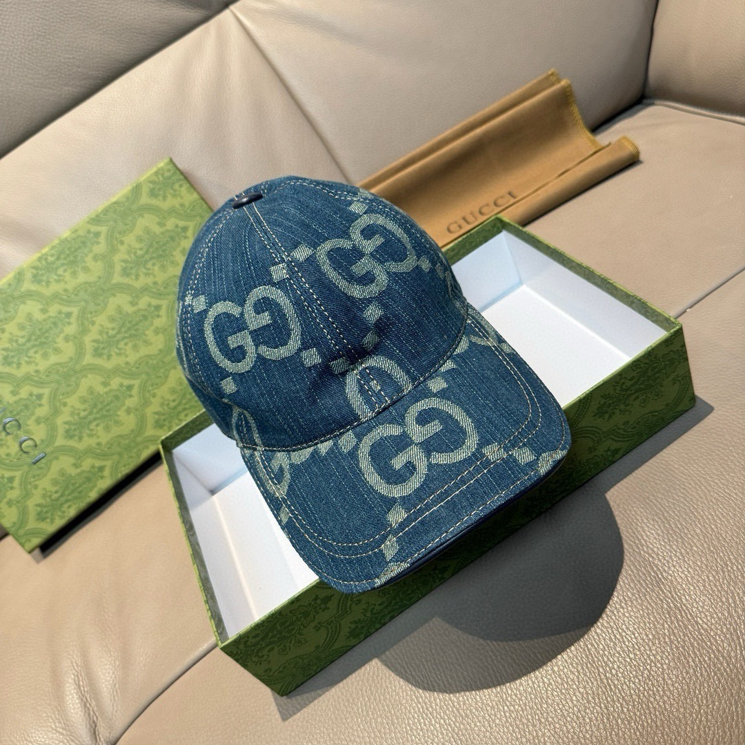 配包装布袋，Gucci古奇新款原单棒球帽， 大双G，专柜1:1开模订制，完美对花，原版帆布面料+头层牛皮