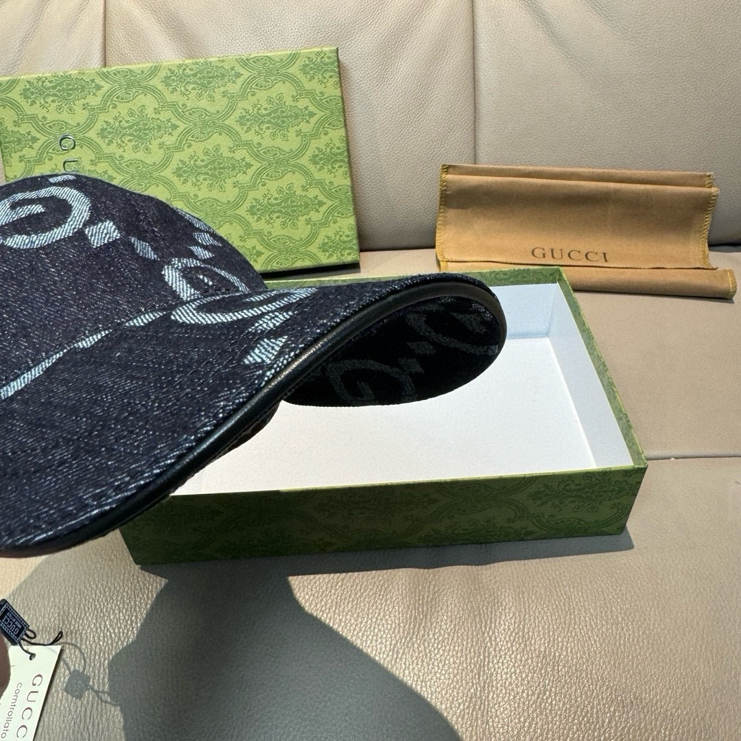 配包装布袋，Gucci古奇新款原单棒球帽， 大双G，专柜1:1开模订制，完美对花，原版帆布面料+头层牛皮