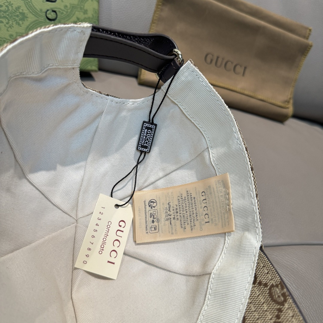 配包装布袋，Gucci(古奇)新款原单棒球帽， 金属小双G，专柜最新款，1:1开模订制，正版开模五金，原