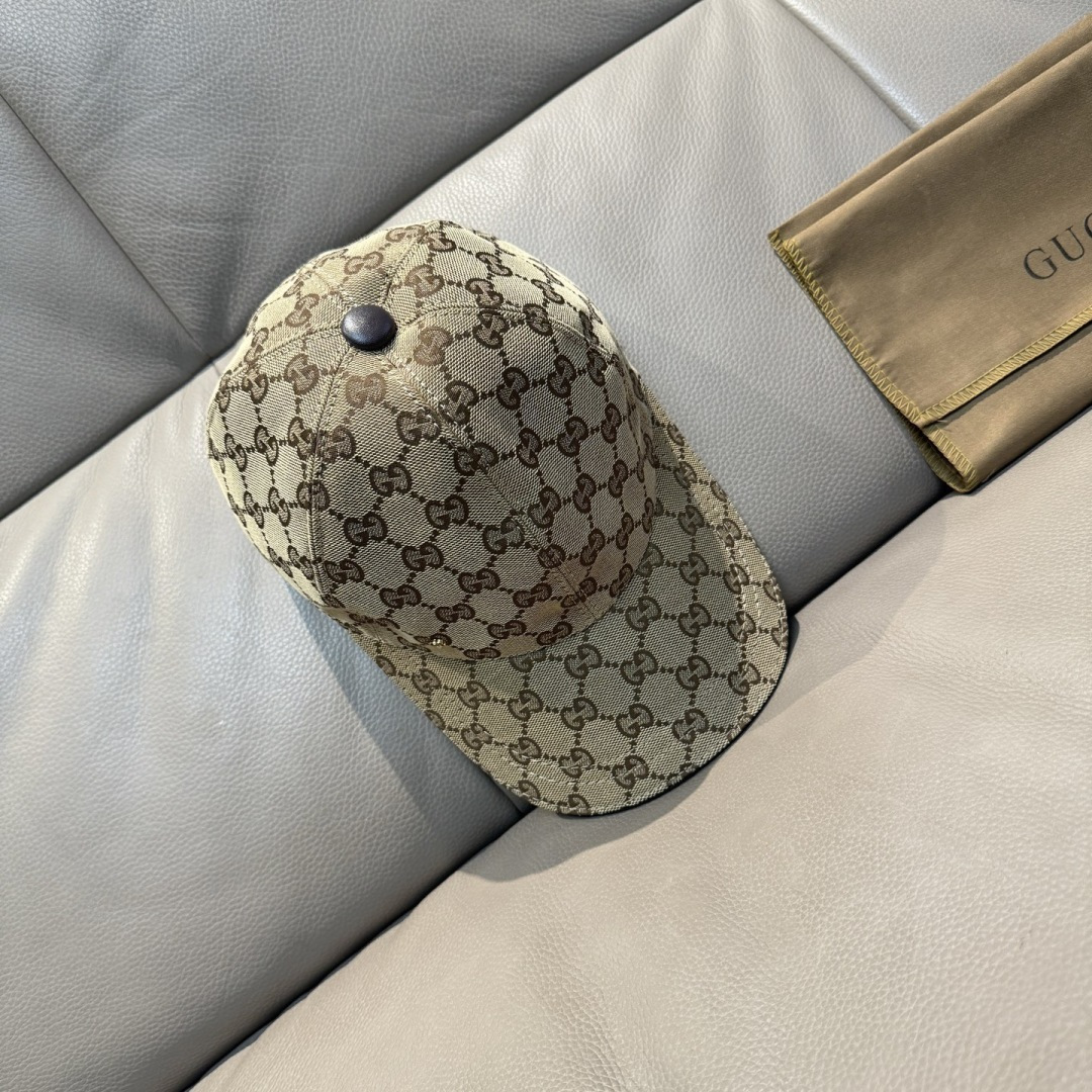 配包装布袋，Gucci(古奇)新款原单棒球帽， 金属小双G，专柜最新款，1:1开模订制，正版开模五金，原