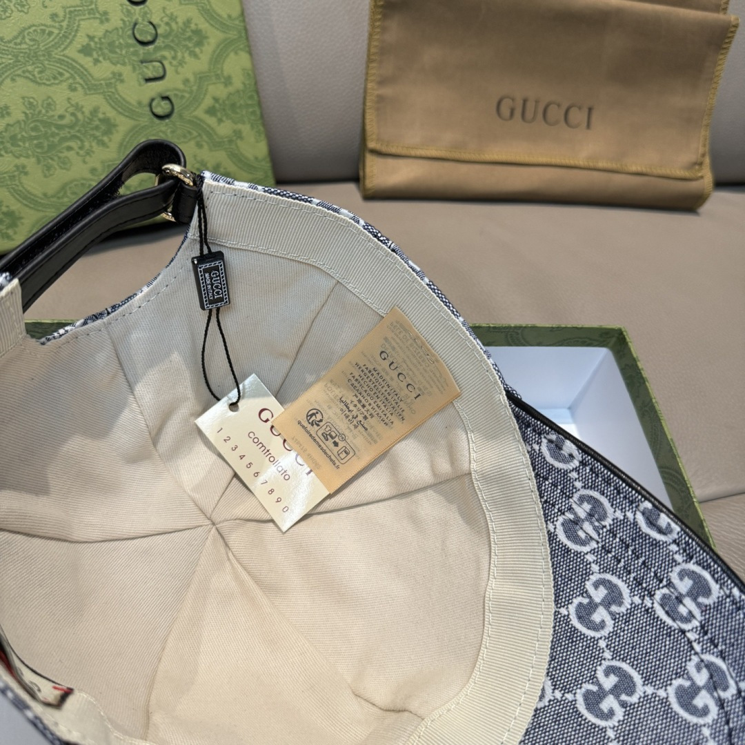 配包装布袋，Gucci(古奇)新款原单棒球帽， 金属小双G，专柜最新款，1:1开模订制，正版开模五金，原