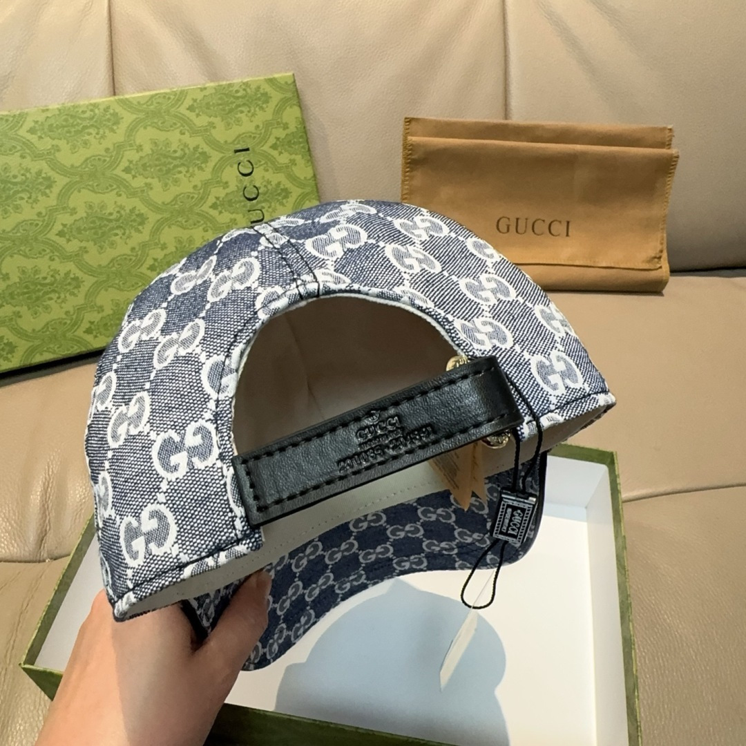 配包装布袋，Gucci(古奇)新款原单棒球帽， 金属小双G，专柜最新款，1:1开模订制，正版开模五金，原