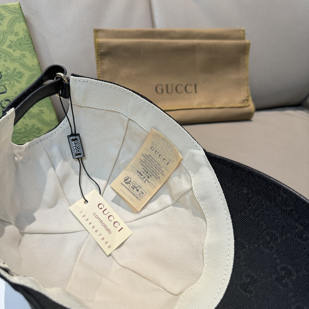 配包装布袋，Gucci(古奇)新款原单棒球帽， 金属小双G，专柜最新款，1:1开模订制，正版开模五金，原