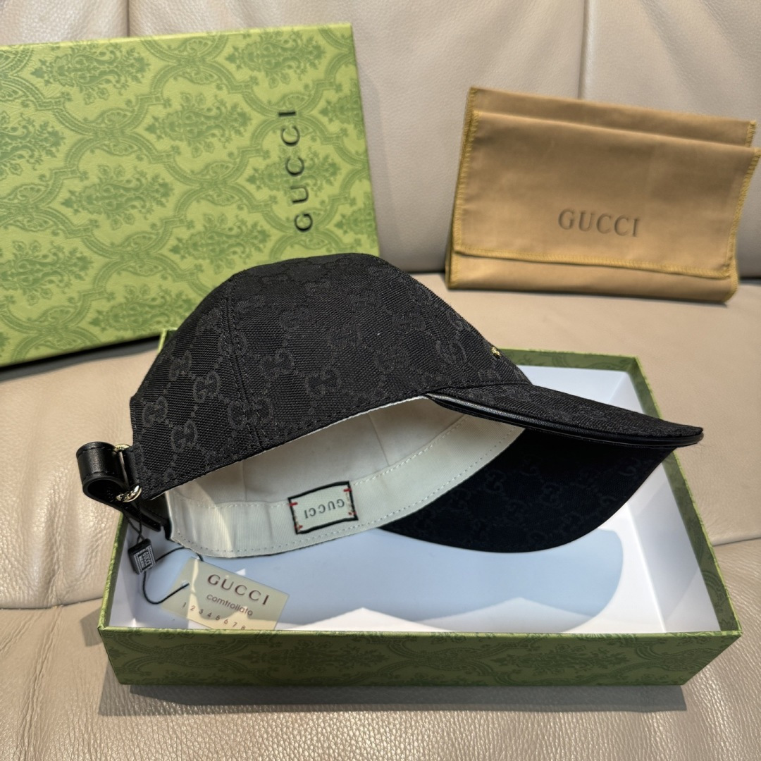 配包装布袋，Gucci(古奇)新款原单棒球帽， 金属小双G，专柜最新款，1:1开模订制，正版开模五金，原