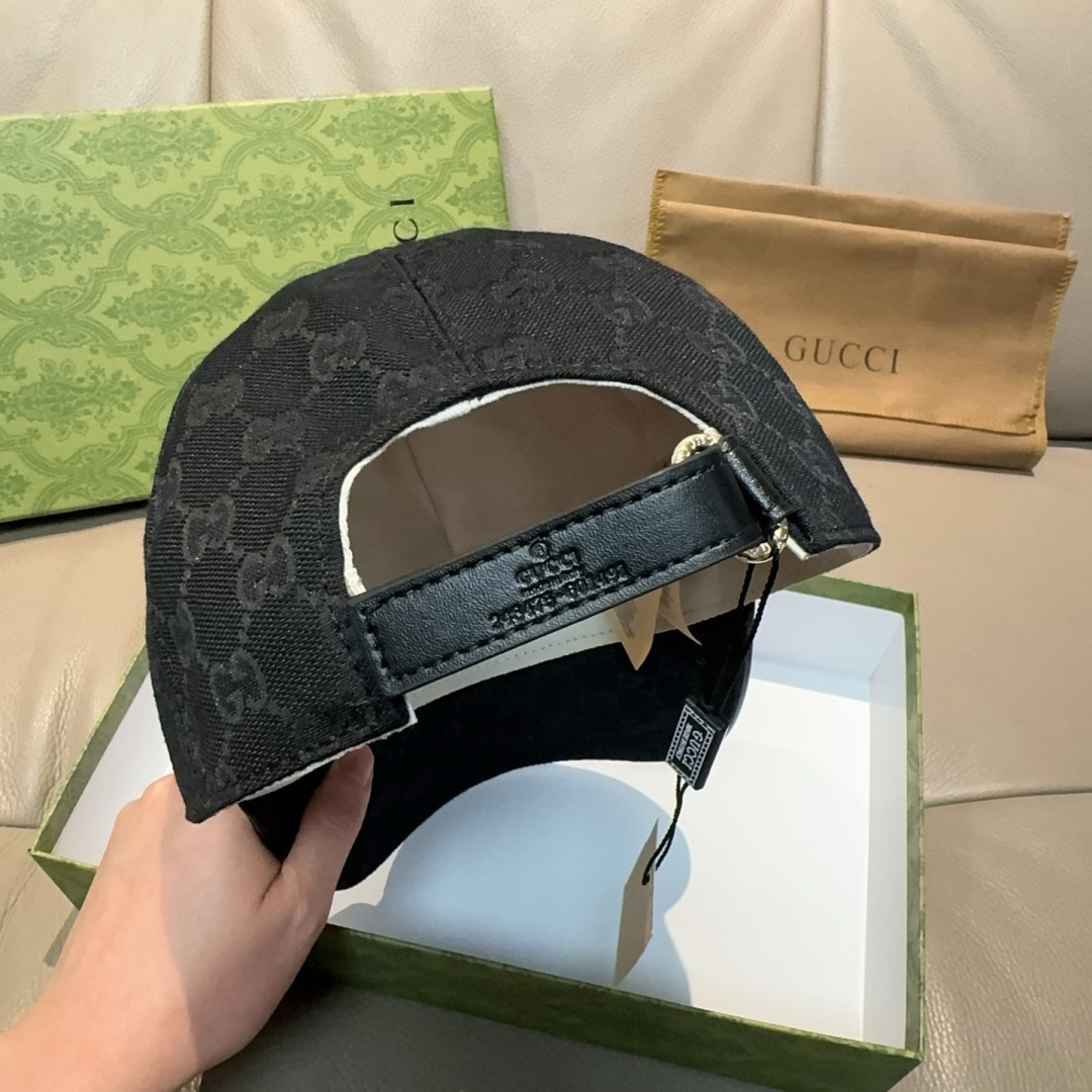 配包装布袋，Gucci(古奇)新款原单棒球帽， 金属小双G，专柜最新款，1:1开模订制，正版开模五金，原