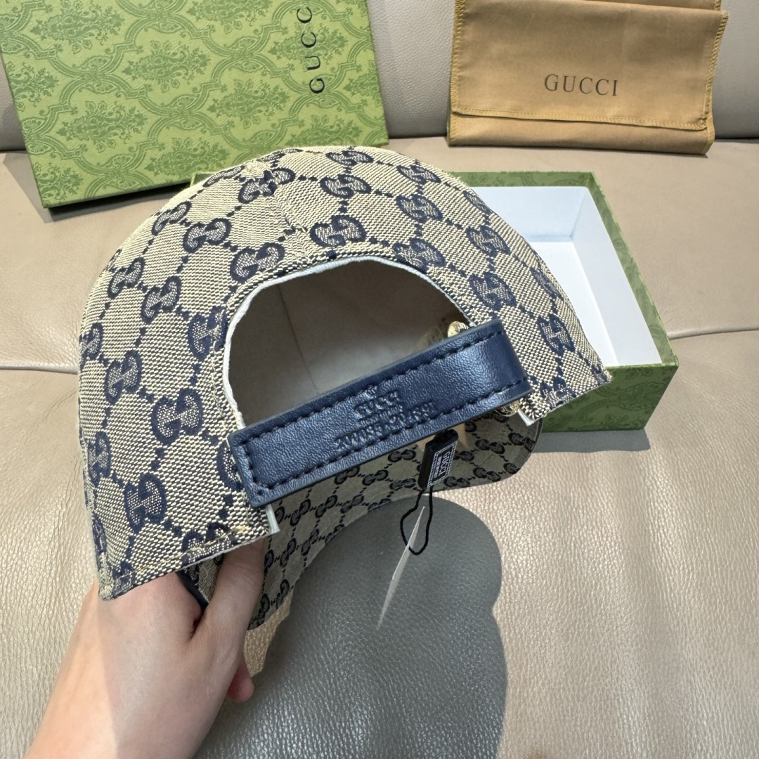 配包装布袋，Gucci(古奇)新款原单棒球帽， 金属小双G，专柜最新款，1:1开模订制，正版开模五金，原