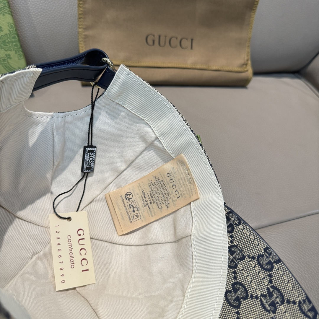 配包装布袋，Gucci(古奇)新款原单棒球帽， 金属小双G，专柜最新款，1:1开模订制，正版开模五金，原