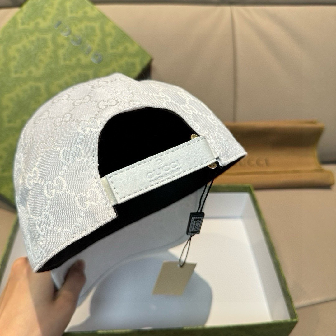配盒子布袋，Gucci(古奇)新款原单棒球帽，1:1开模订制，重工刺绣，细节可媲美专柜，原版帆布料+头层