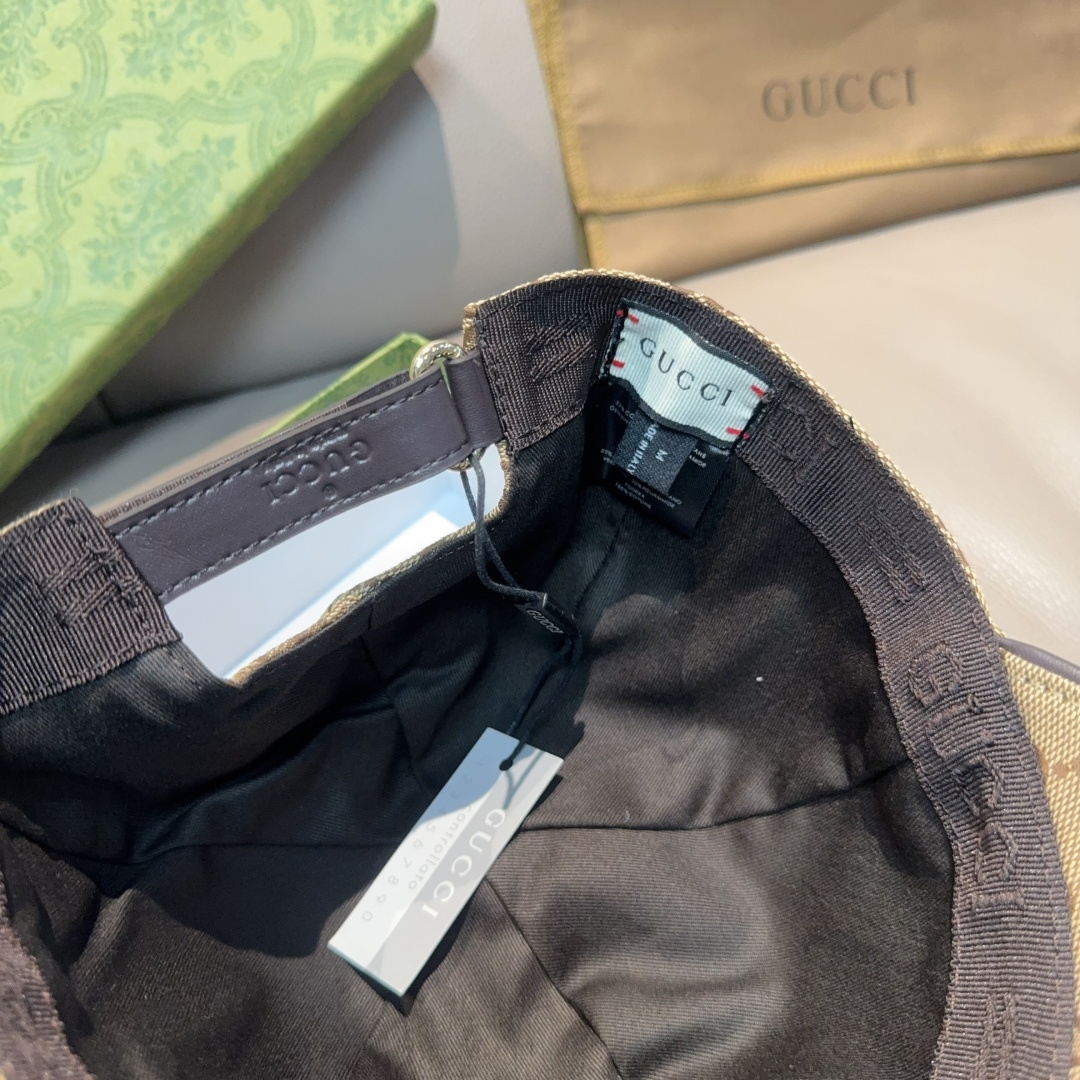 配盒子布袋，Gucci(古奇)新款原单棒球帽， 虎头刺绣，1:1开模订制，重工刺绣，细节可媲美专柜，原版