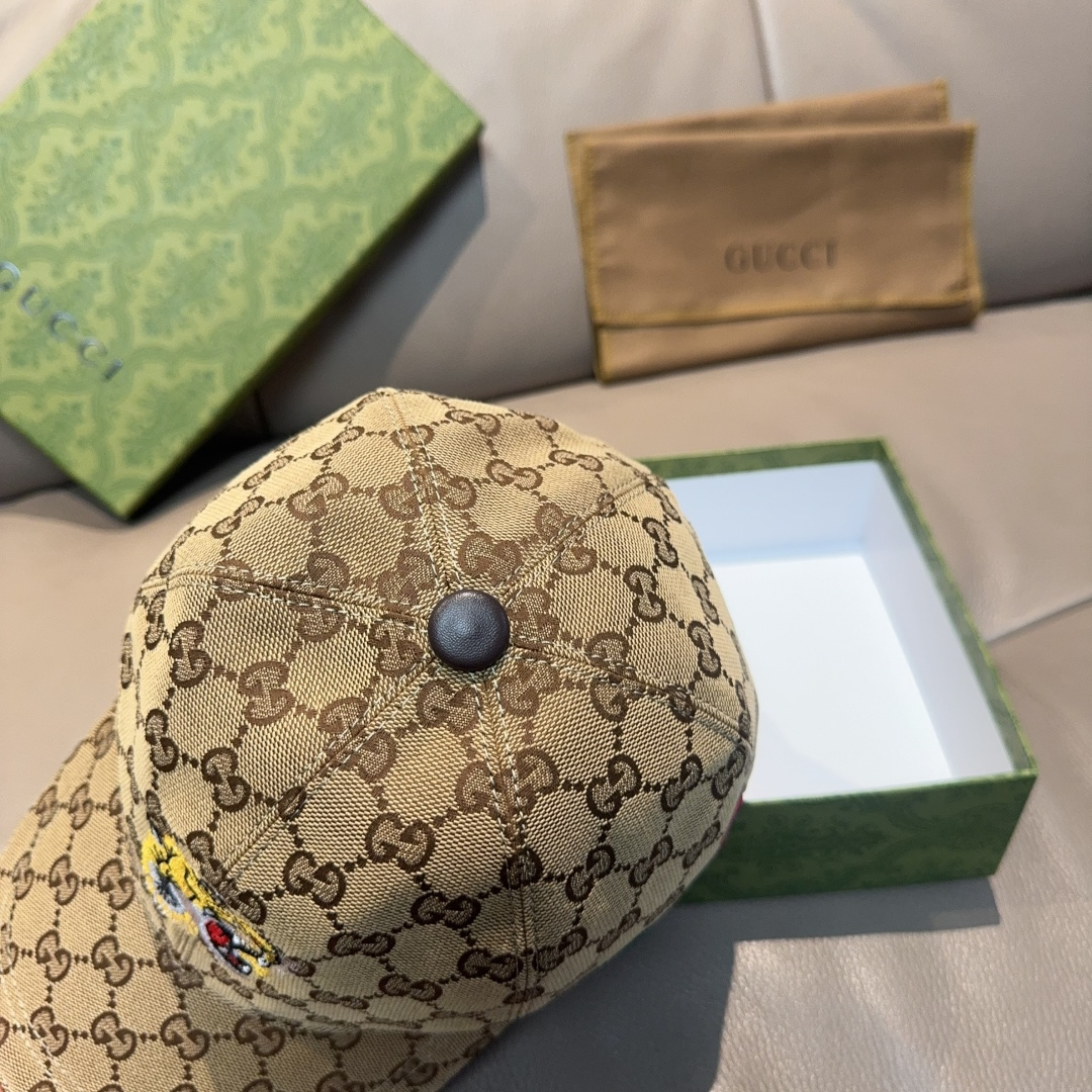 配盒子布袋，Gucci(古奇)新款原单棒球帽， 虎头刺绣，1:1开模订制，重工刺绣，细节可媲美专柜，原版
