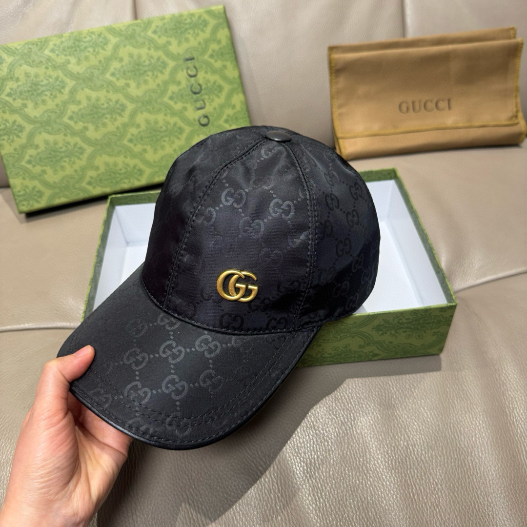 配包装布袋，Gucci(古奇)新款原单棒球帽， 金属双G，专柜最新款，1:1开模订制，正版开模五金，原版