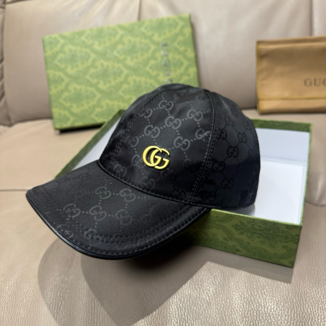 配包装布袋，Gucci(古奇)新款原单棒球帽， 金属双G，专柜最新款，1:1开模订制，正版开模五金，原版