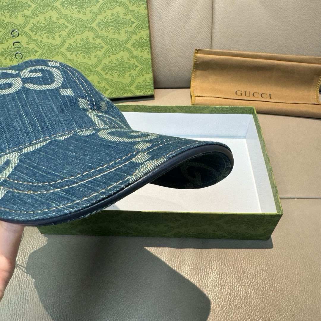 配包装布袋，Gucci古奇新款原单棒球帽， 大双G，专柜1:1开模订制，完美对花，原版帆布面料+头层牛皮