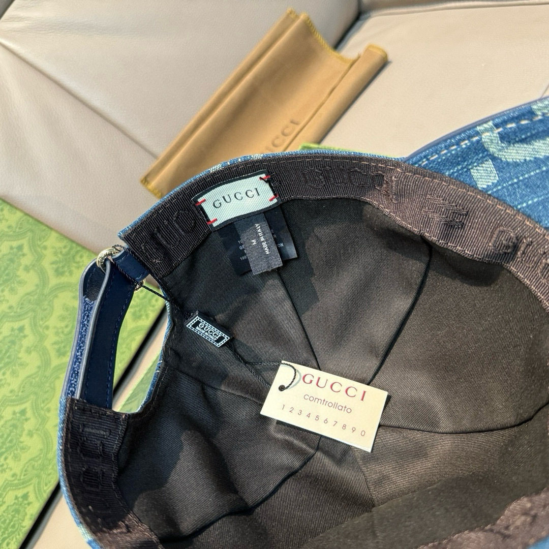 配包装布袋，Gucci古奇新款原单棒球帽， 大双G，专柜1:1开模订制，完美对花，原版帆布面料+头层牛皮